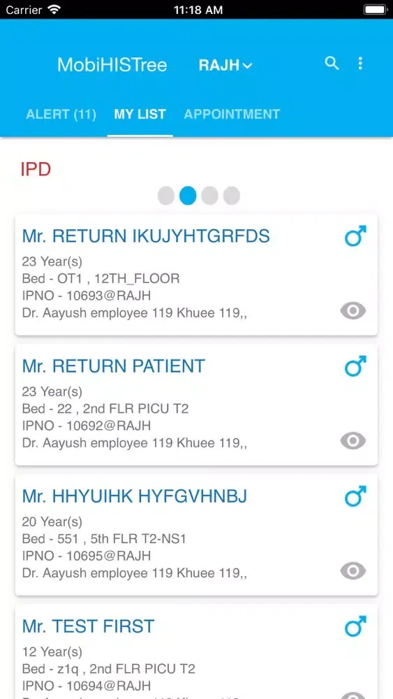 Zrzuty ekranu HCS MobiHISTree