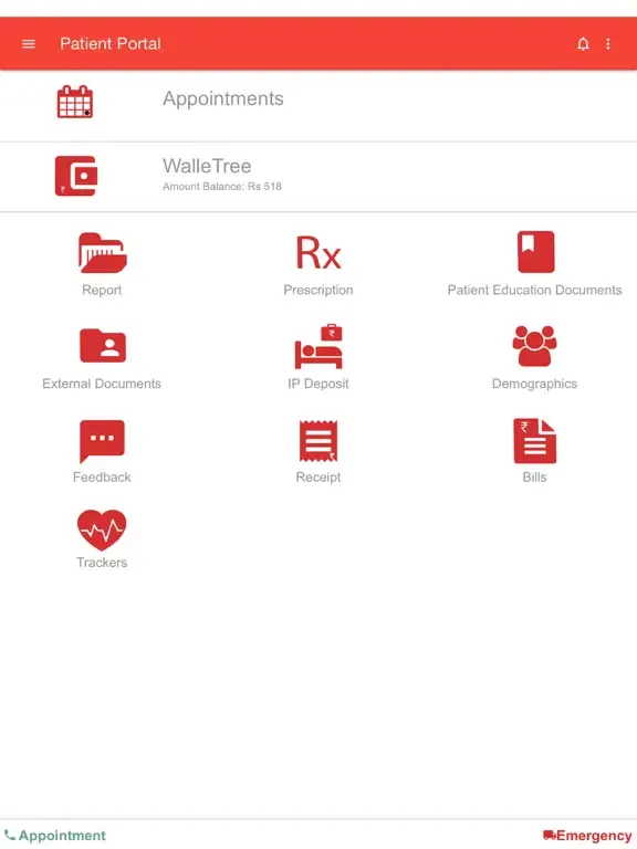 Patient Portal Rajagiri iPad  سکرین شاٹس