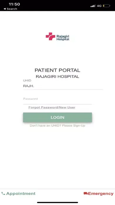 Patient Portal Rajagiri سکرین شاٹس