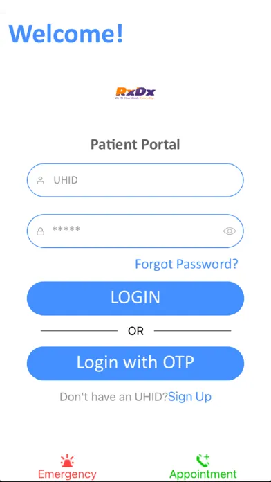 RxDx Healthcare Patient Portal स्क्रीनशॉट