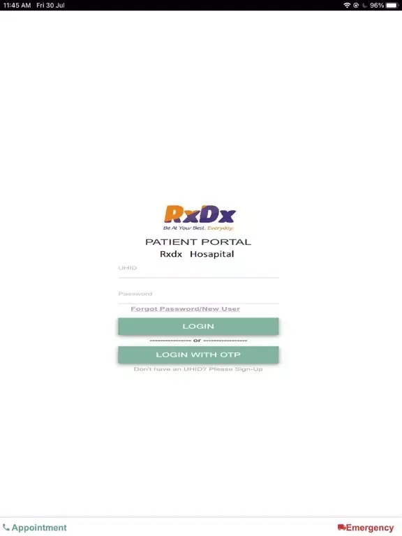 RxDx PatientPortal iPad 应用截图