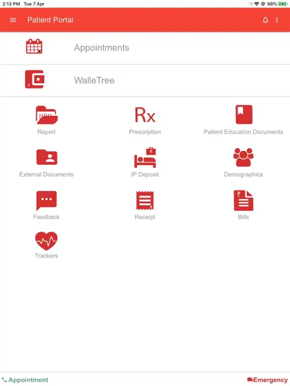 SPS Patient Portal iPad  स्क्रीनशॉट
