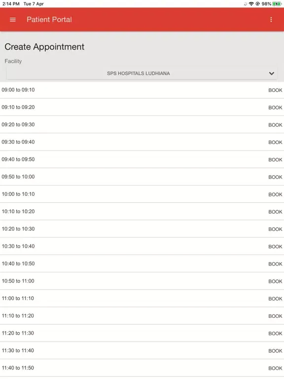 SPS Patient Portal iPad  स्क्रीनशॉट