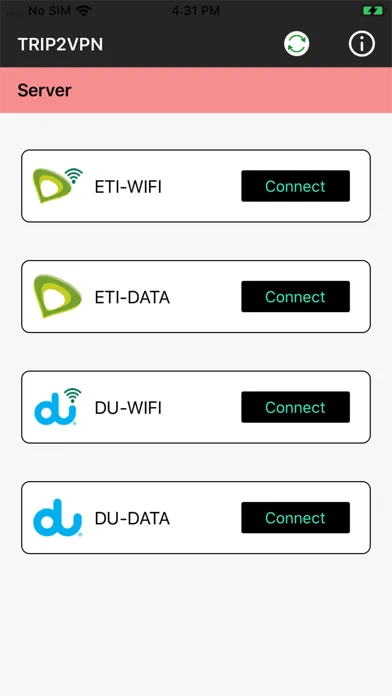 Zrzuty ekranu TRIP2VPN
