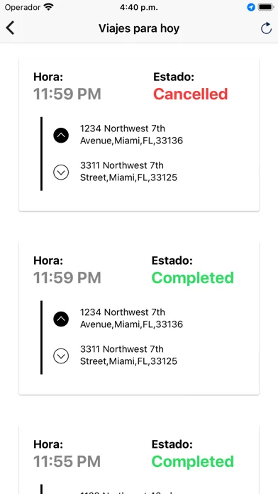 Trip2 Rider App Screenshots