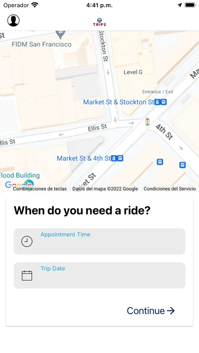 Trip2 Rider App Screenshots