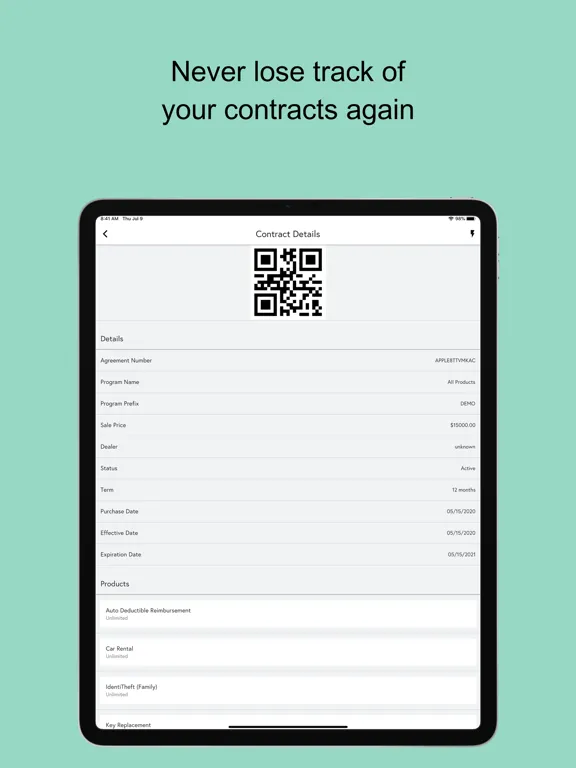 ภาพหน้าจอของ TriPAC Connect iPad 