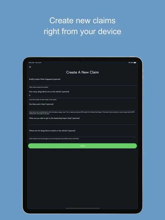 ภาพหน้าจอของ TriPAC Connect iPad 