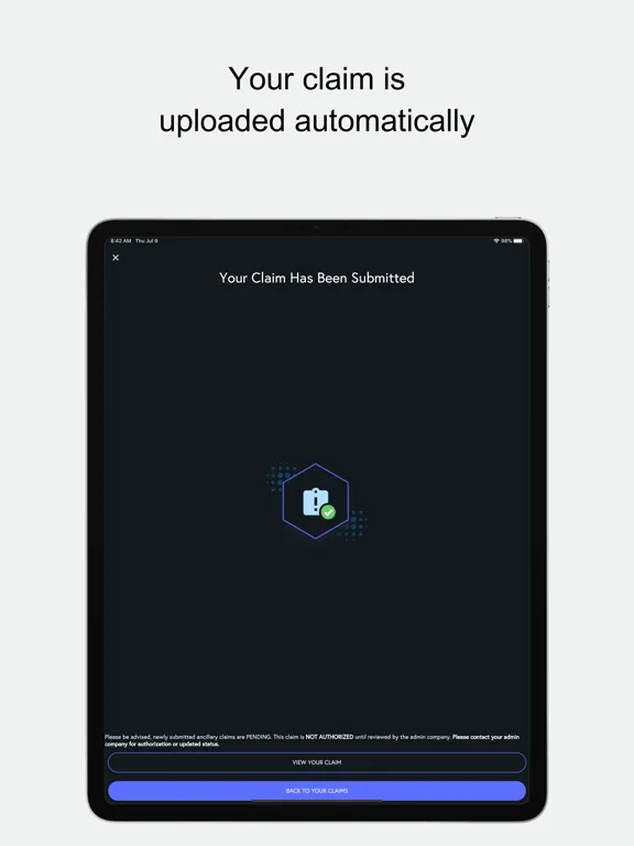 ภาพหน้าจอของ TriPAC Connect iPad 