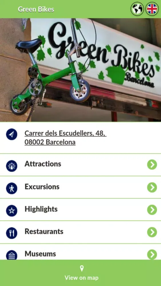 Zrzuty ekranu Green Bikes Barcelona
