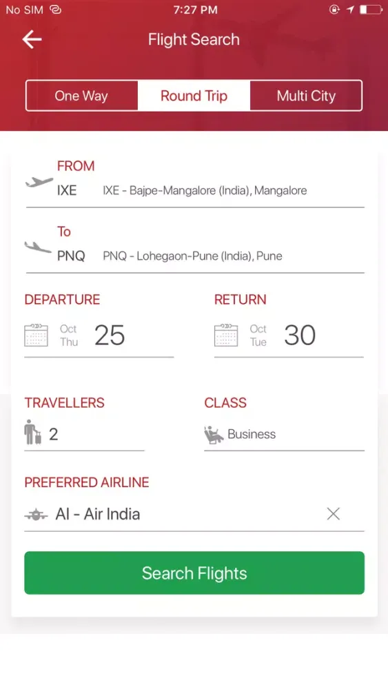 Ảnh chụp màn hình của BookOtrip: Flights & Vacations