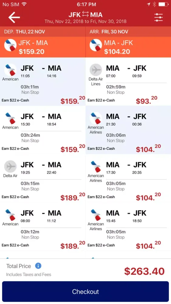 Ảnh chụp màn hình của BookOtrip: Flights & Vacations