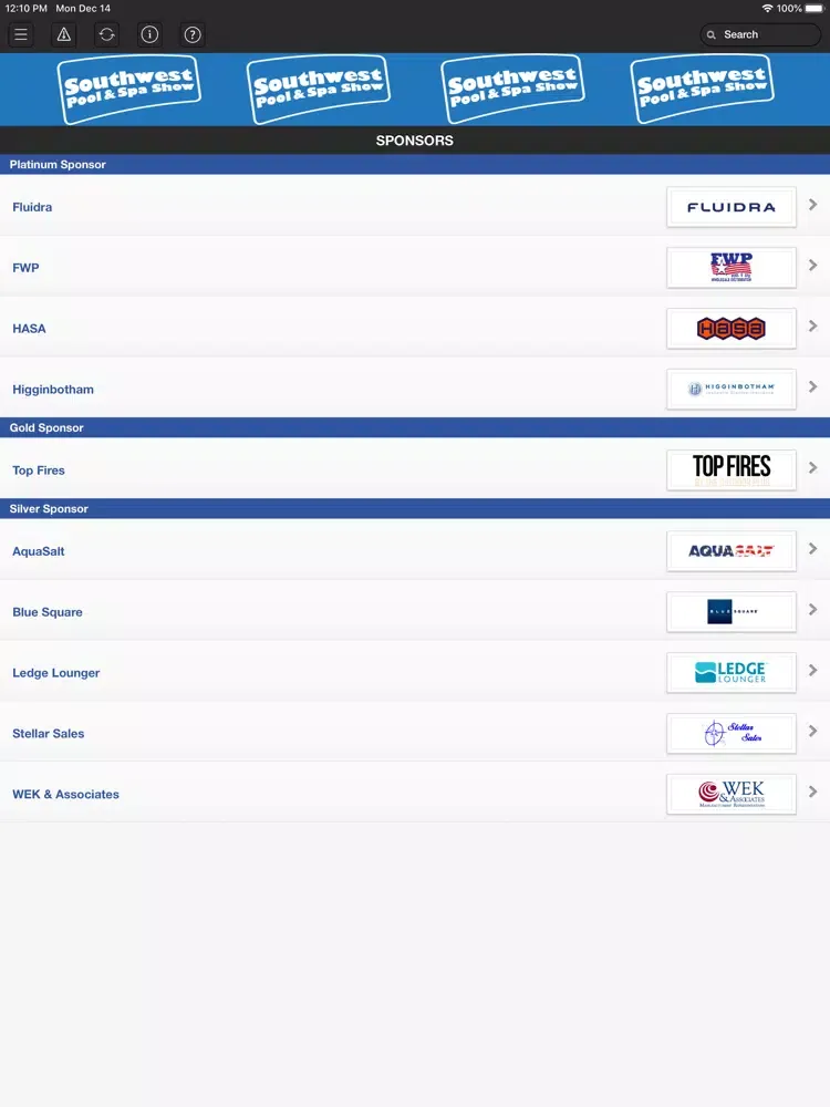 Southwest Pool & Spa Show 2022 iPad  Screenshots