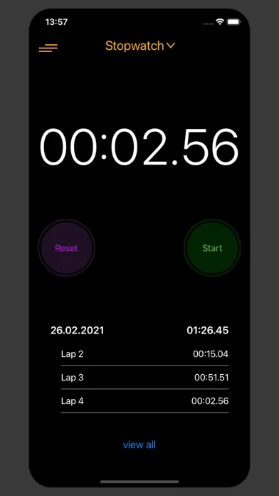 Stopwatch for Sport & Work Ekran Görüntüleri