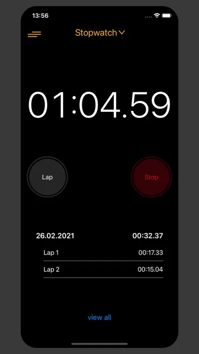 Stopwatch for Sport & Work Ekran Görüntüleri