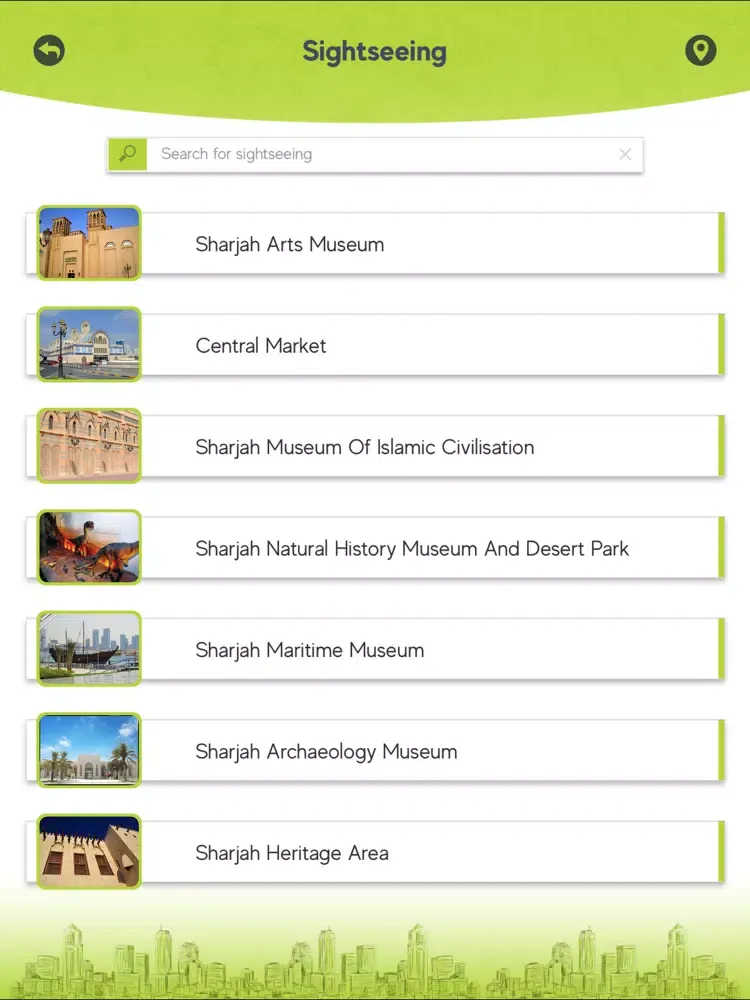 Ảnh chụp màn hình của Sharjah City Guide iPad 
