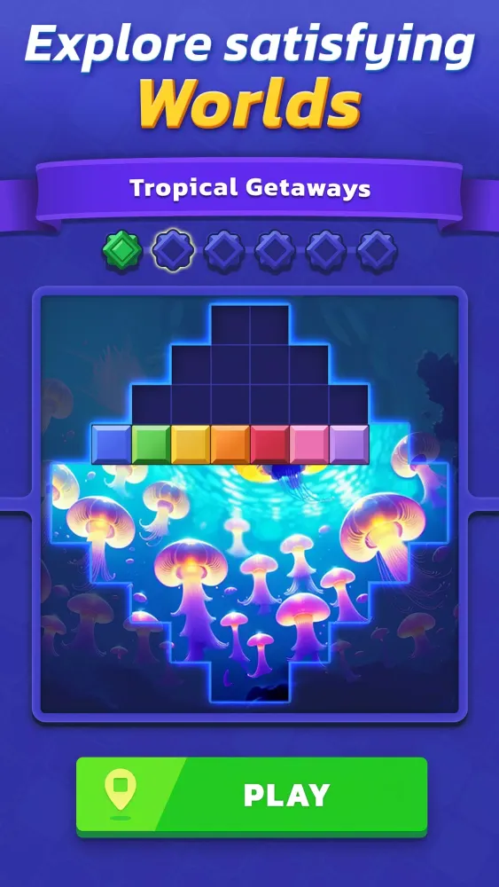Tangkapan skrin Woodoku Blast