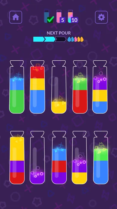 Capturas de tela do Water Sort Puzzle - Sortago