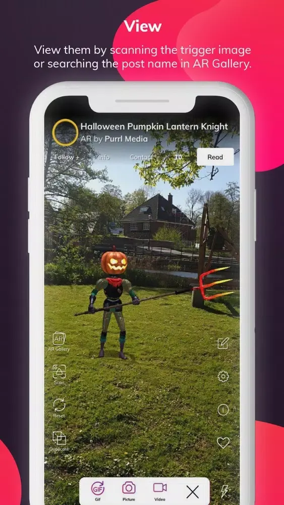 Capturas de tela do ARize Augmented Reality