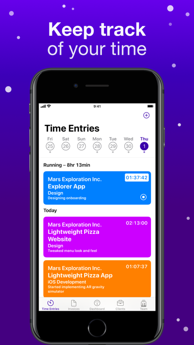 تصاویر Orbit: Time-based Invoicing