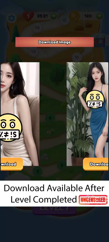 Sexy Triple Match Girl Game Screenshots