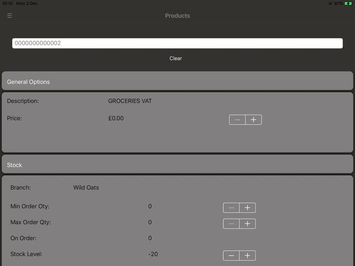 Скриншоты ShopMaster Mini Retail Suite iPad 