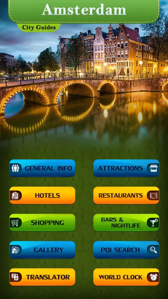 Capturas de tela do Amsterdam City Travel Guide