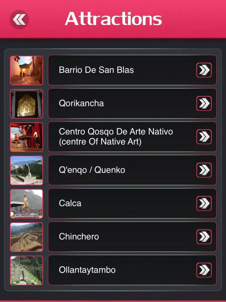 Tangkapan layar Cusco City Offline Travel Guide iPad 