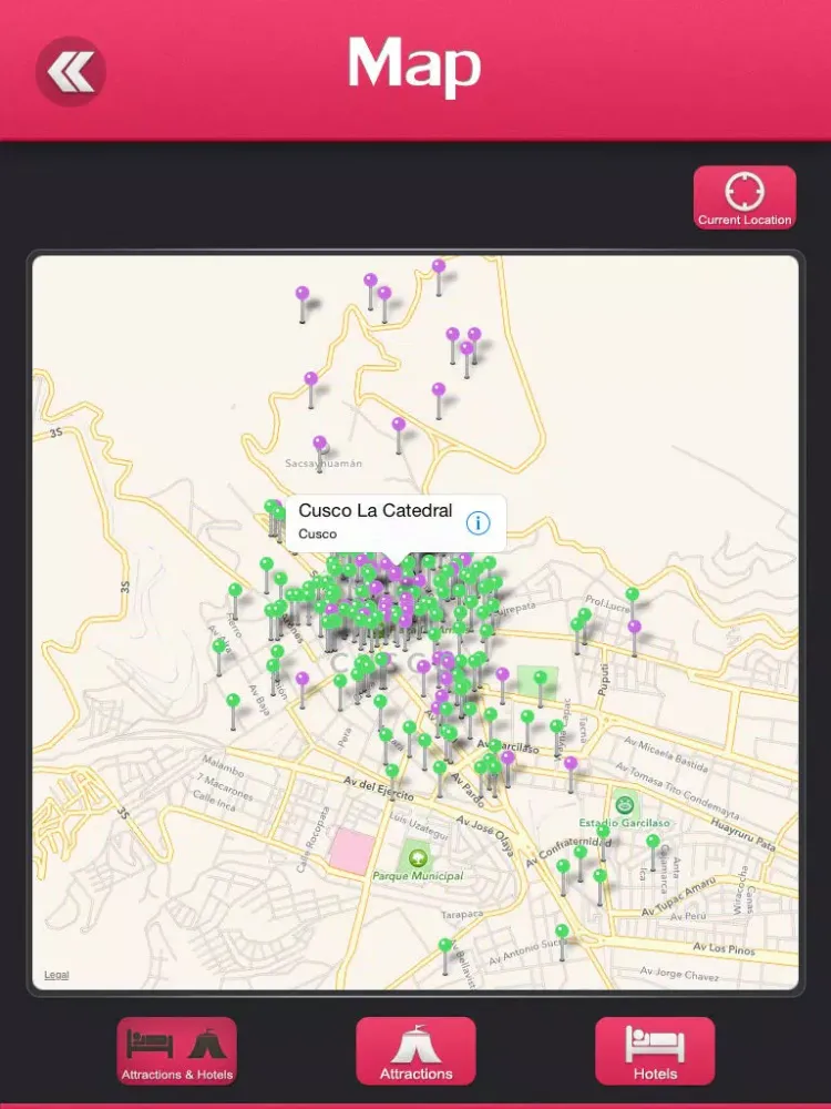 Tangkapan layar Cusco City Offline Travel Guide iPad 