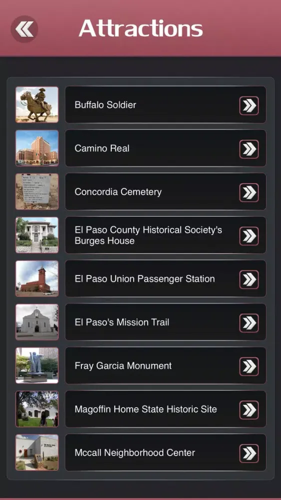 Capturas de pantalla de El Paso Offline Travel Guide