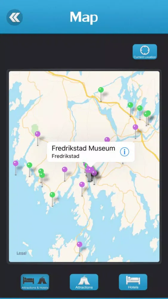 Capturas de tela do Fredrikstad Travel Guide