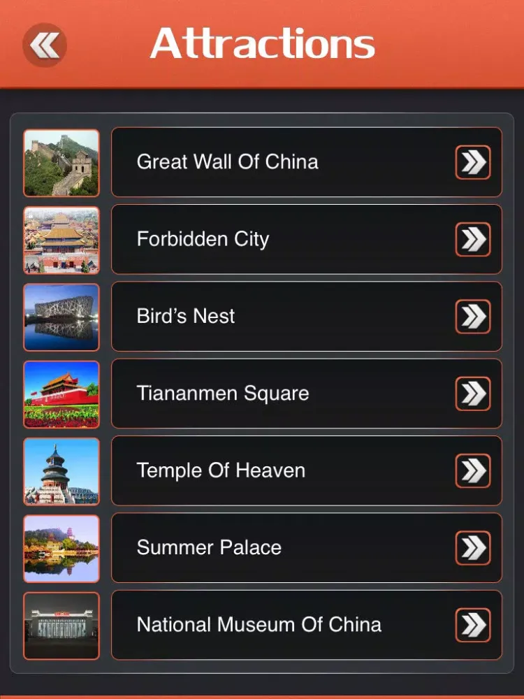 Great Wall of China Tourist Guide iPad  스크린샷