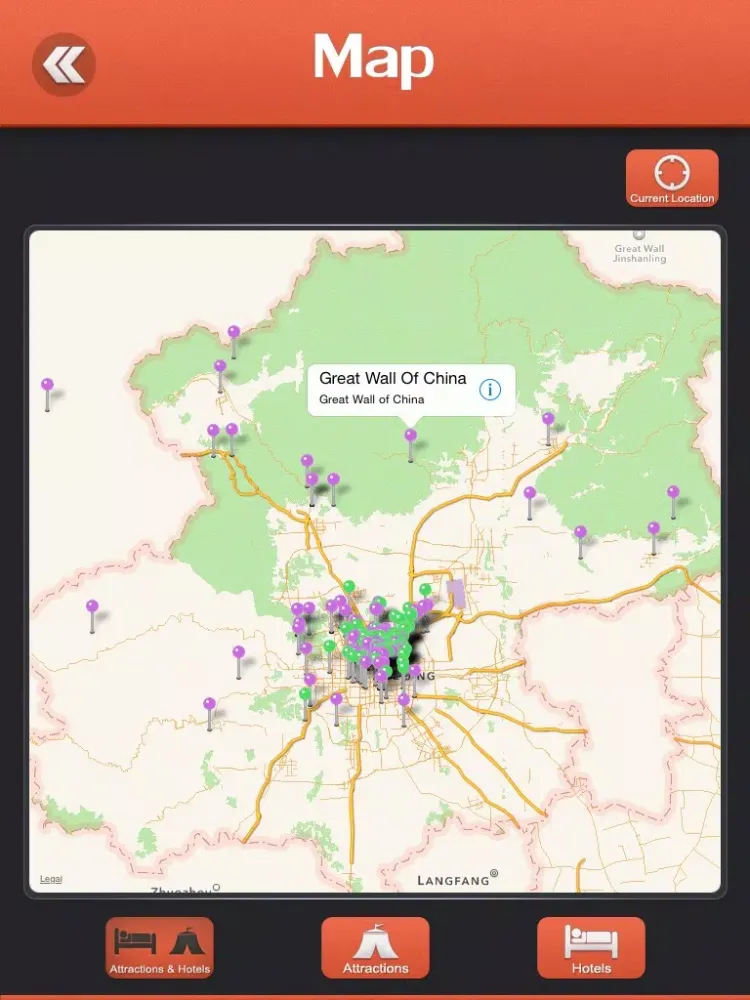 Great Wall of China Tourist Guide iPad  스크린샷