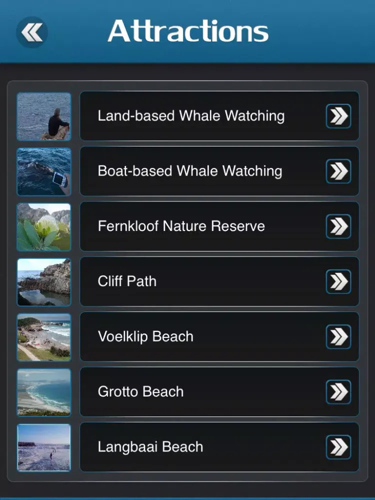 Ảnh chụp màn hình của Hermanus Tourism Guide iPad 