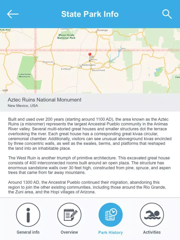 Скриншоты New Mexico State Parks & National Parks iPad 