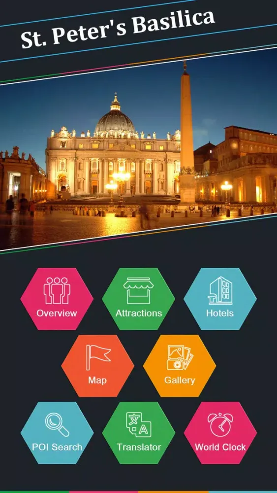 Capturas de tela do St. Peter’s Basilica Tourism Guide