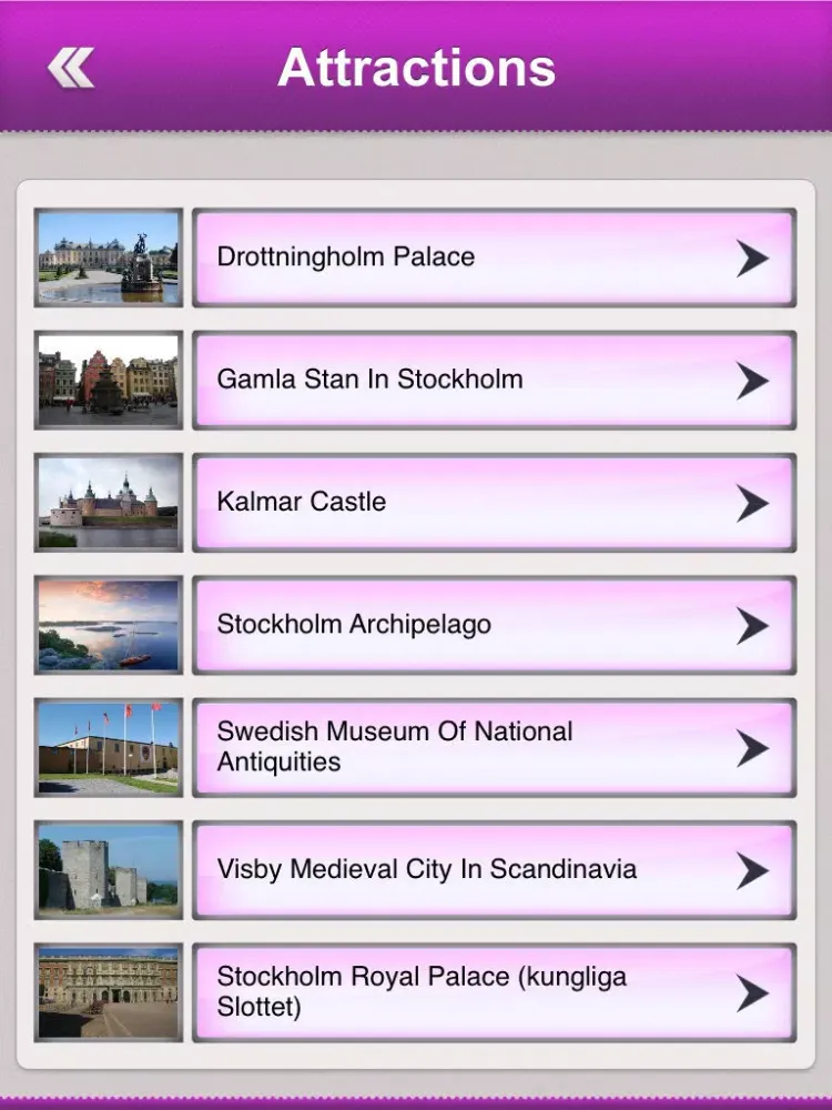 Capturas de pantalla de Sweden Tourist Guide iPad 