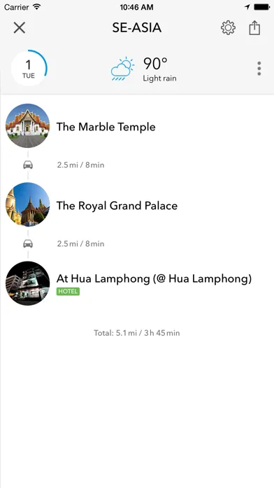 Captures d'écran de Trip Planner, Travel Guide & Offline City Map for Thailand, Indonesia, Malaysia, India, Cambodia, Vietnam and Singapore