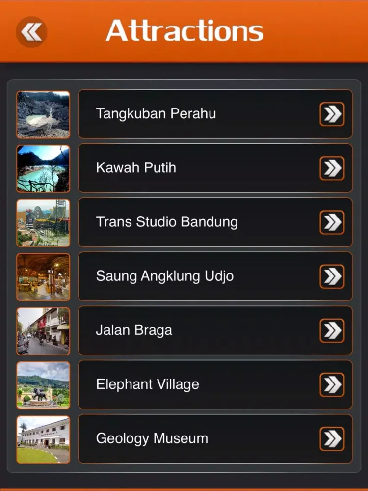 Capturas de tela do Bandung Tourism Guide iPad 