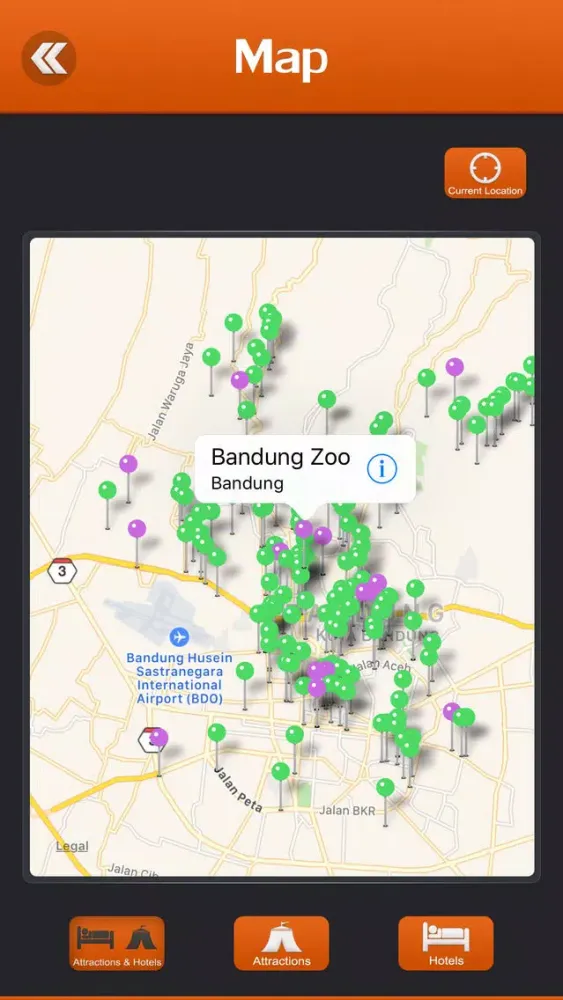 Capturas de tela do Bandung Tourism Guide