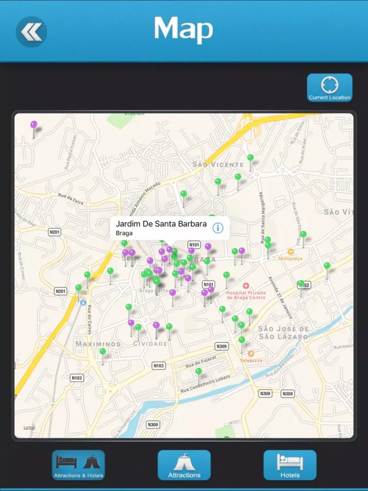 Braga Travel Guide iPad 应用截图