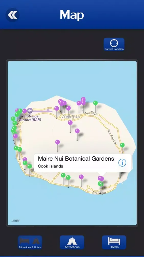 Screenshot di Cook Islands Tourism Guide