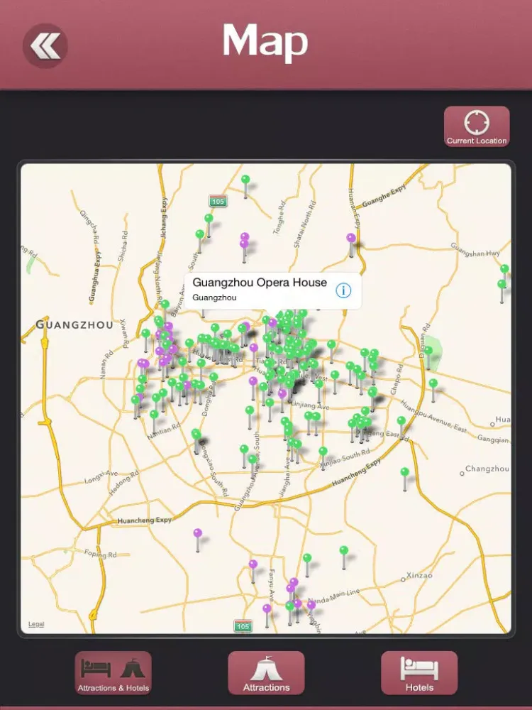 ภาพหน้าจอของ Guangzhou Tourism Guide iPad 