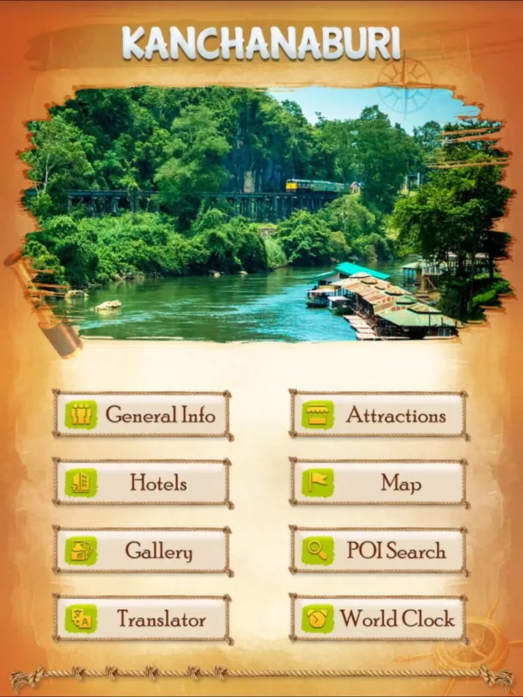 Kanchanaburi Travel Guide iPad 应用截图