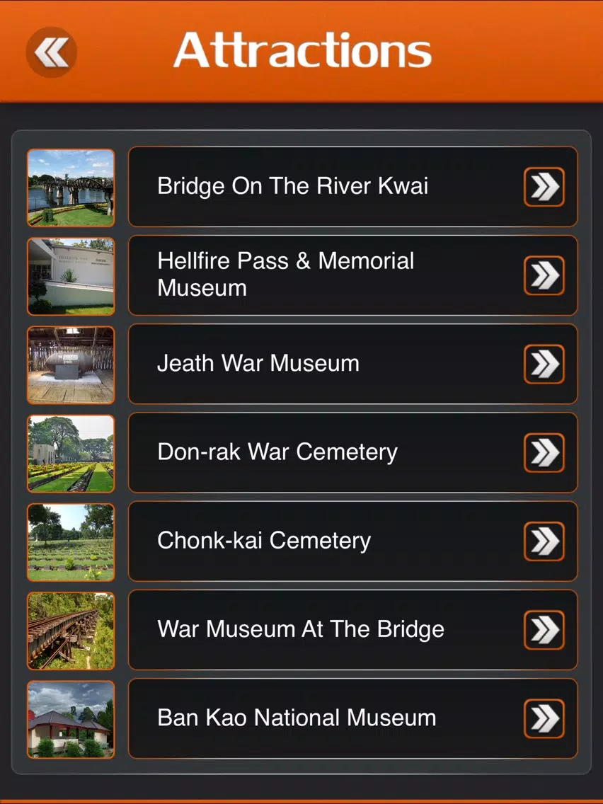 Ảnh chụp màn hình của Kanchanaburi Travel Guide iPad 