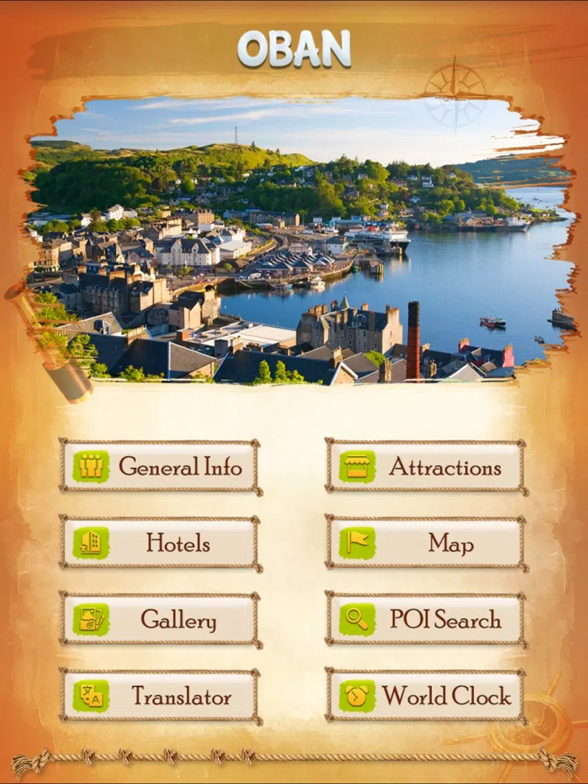Tangkapan skrin Oban Tourism Guide iPad 