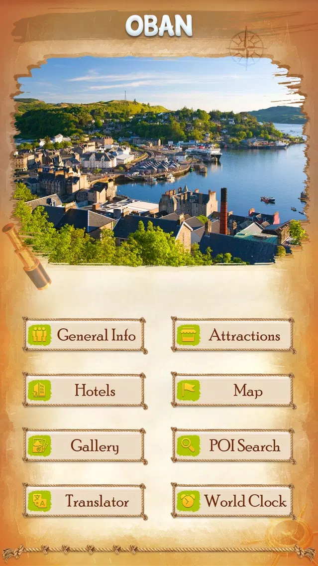 Tangkapan skrin Oban Tourism Guide