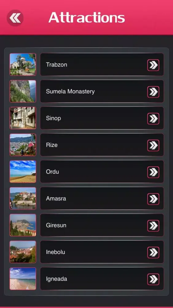 Capturas de tela do Trabzon City Travel Guide