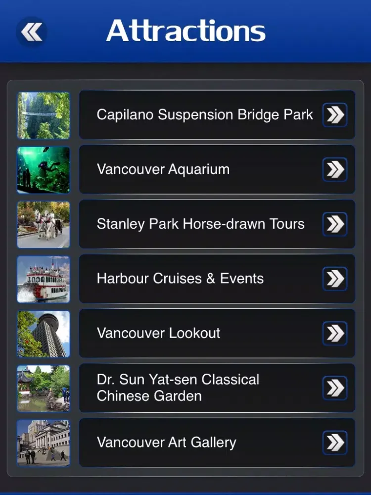 Vancouver Tourism Guide iPad  스크린샷