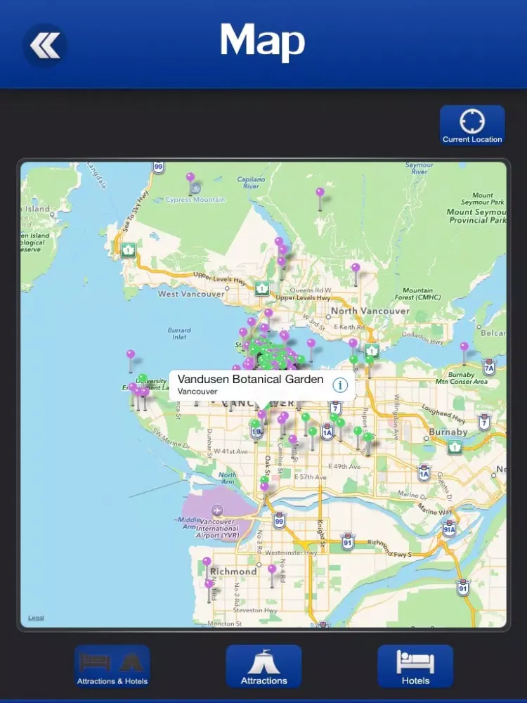 Vancouver Tourism Guide iPad  스크린샷